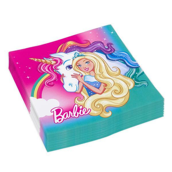 20 serviettes en papier Barbie Dreamtopia™ 33 x 33 cm,Farfouil en fÃªte,Nappes, serviettes