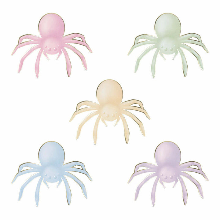 5 décorations à poser araignées Halloween Pastel,Farfouil en fÃªte,Décorations
