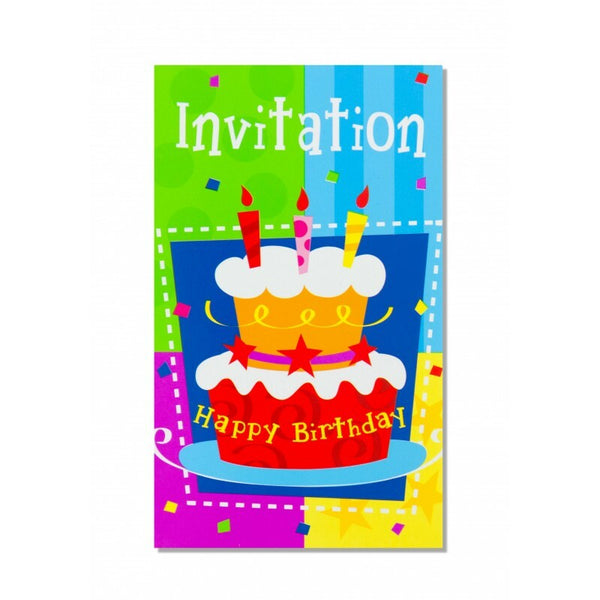 6 cartons d'invitation Happy Birthday gâteau,Farfouil en fÃªte,Décorations