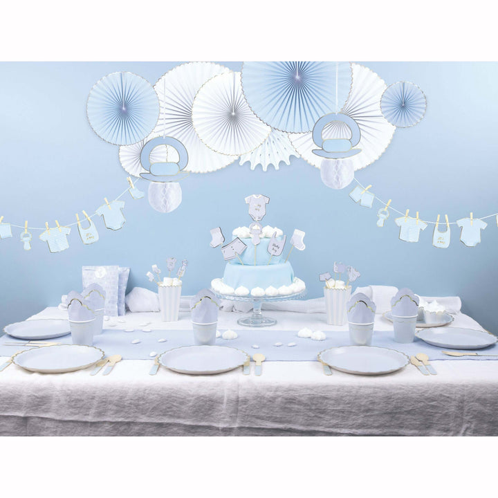 6 décorations pour gâteaux 20 cm Baby Blue,Farfouil en fÃªte,Sujets gâteaux