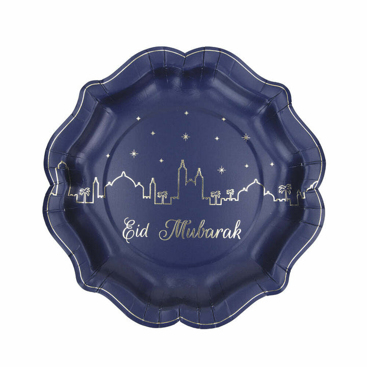 8 assiettes de 23 cm Eid Mubarak,Farfouil en fÃªte,Assiettes, sets de table