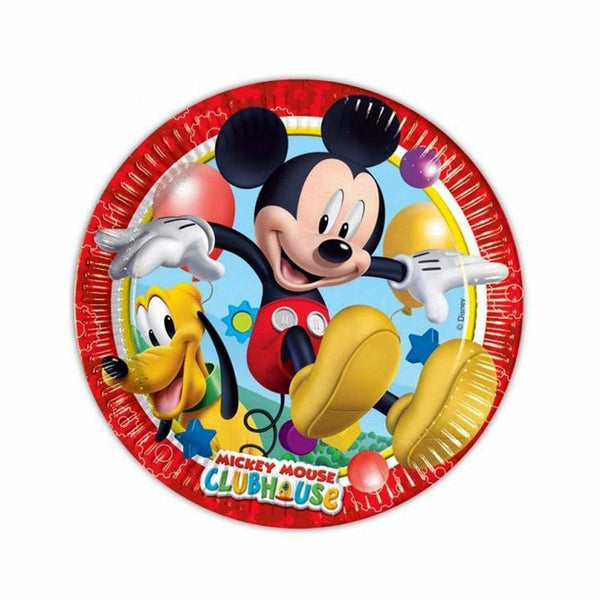 8 petites assiettes en carton 20 cm Mickey Mouse™ Clubhouse,Farfouil en fÃªte,Assiettes, sets de table