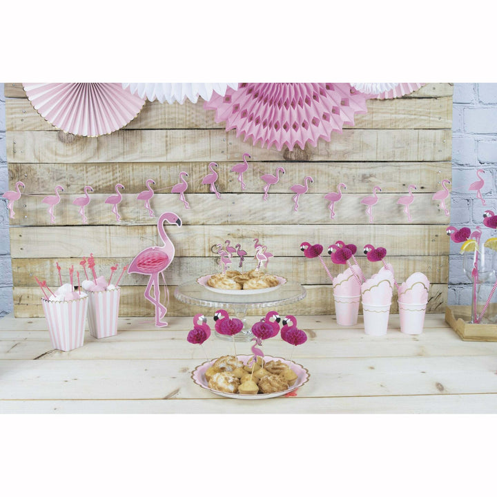8 petites fourchettes en bois rose et or,Farfouil en fÃªte,Couverts jetables
