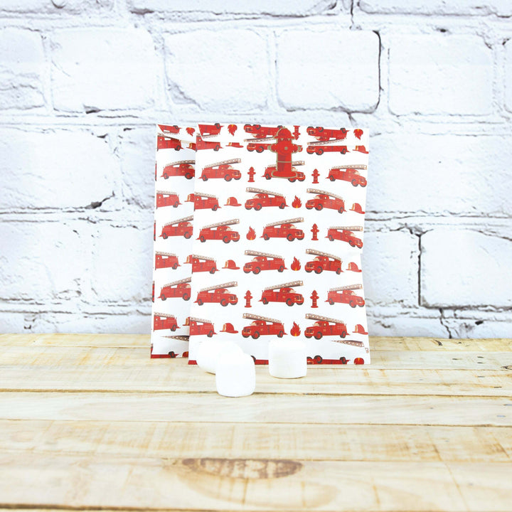8 pochettes cadeaux en papier Pompier,Farfouil en fÃªte,Contenants alimentaire