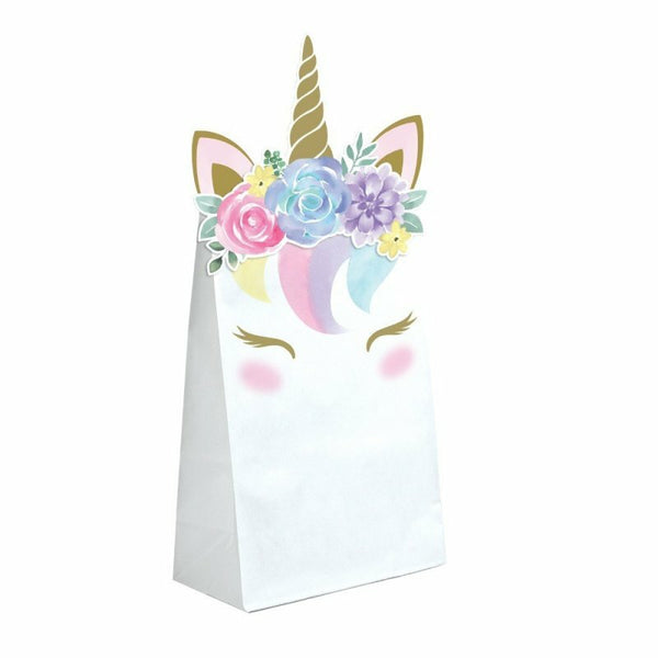 8 sacs en papier - Licorne et fleurs,Farfouil en fÃªte,Sacs, sacoches