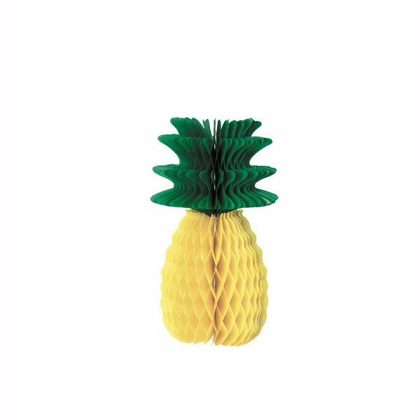 Ananas alvéolé jaune et vert 20 cm,Farfouil en fÃªte,Lampions, lanternes, boules alvéolés