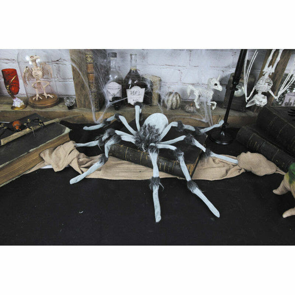 Araignée grise animée et sonore 90 cm,Farfouil en fÃªte,Décorations