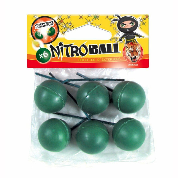 Artifices ludiques 6 Nitro Ball (ex Pyra Cracker) Pyragric,Farfouil en fÃªte,Feux d'artifice et pétards