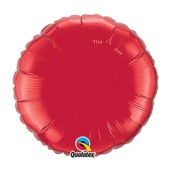 Ballon aluminium rond rouge 18" 45 cm Qualatex®,Farfouil en fÃªte,Ballons