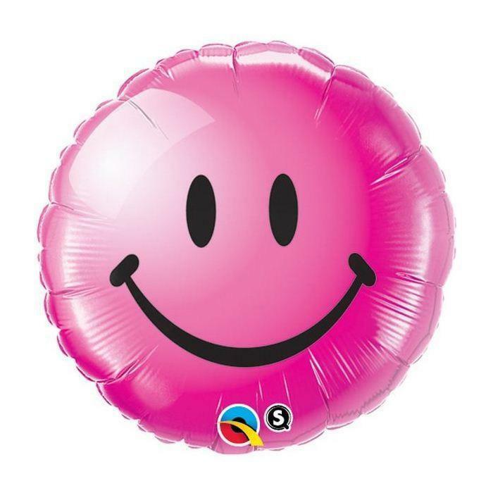 BALLON ALUMINIUM SMILEY ROSE WILD BERRY 45 CM 18" QUALATEX©,Farfouil en fÃªte,Ballons