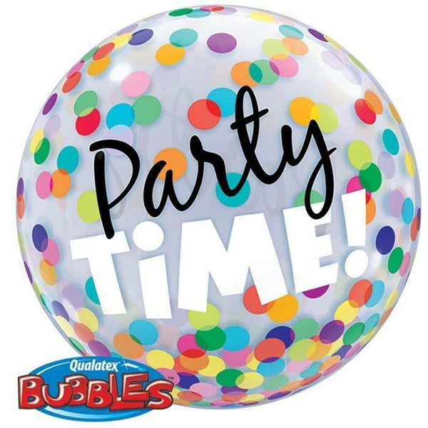BALLON BUBBLE "PARTY TIME!" 56 CM 22" QUALATEX,Farfouil en fÃªte,Ballons