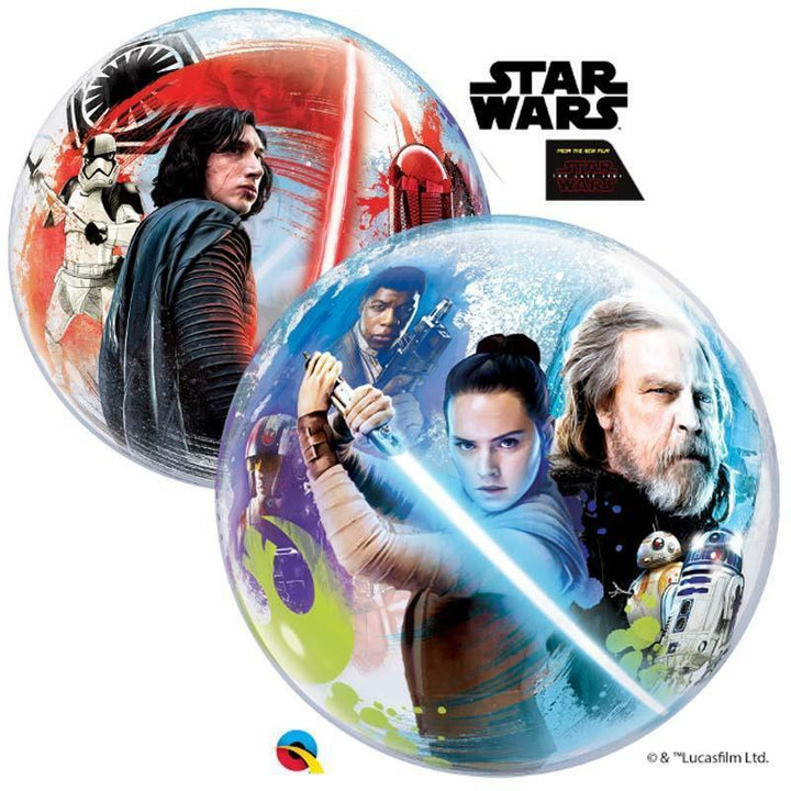 Ballon Bubble Star Wars Le Dernier Jedi™ 56 cm 22" Qualatex®,Farfouil en fÃªte,Ballons