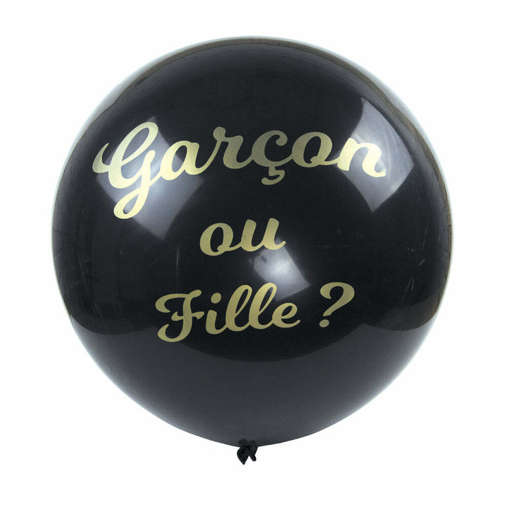 Ballon géant noir Gender Reveal fille 90 cm,Farfouil en fÃªte,Ballons