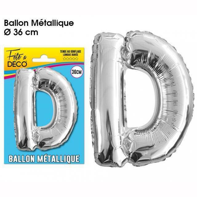BALLON MÉTALLIQUE LETTRE AU CHOIX,D,Farfouil en fÃªte,Ballons