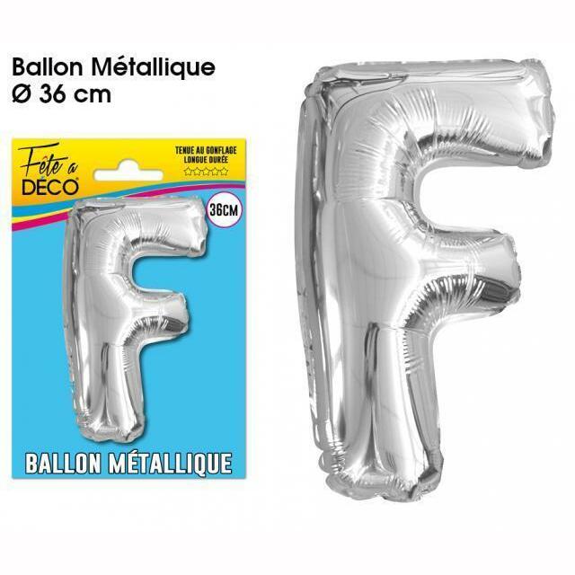 BALLON MÉTALLIQUE LETTRE AU CHOIX,F,Farfouil en fÃªte,Ballons