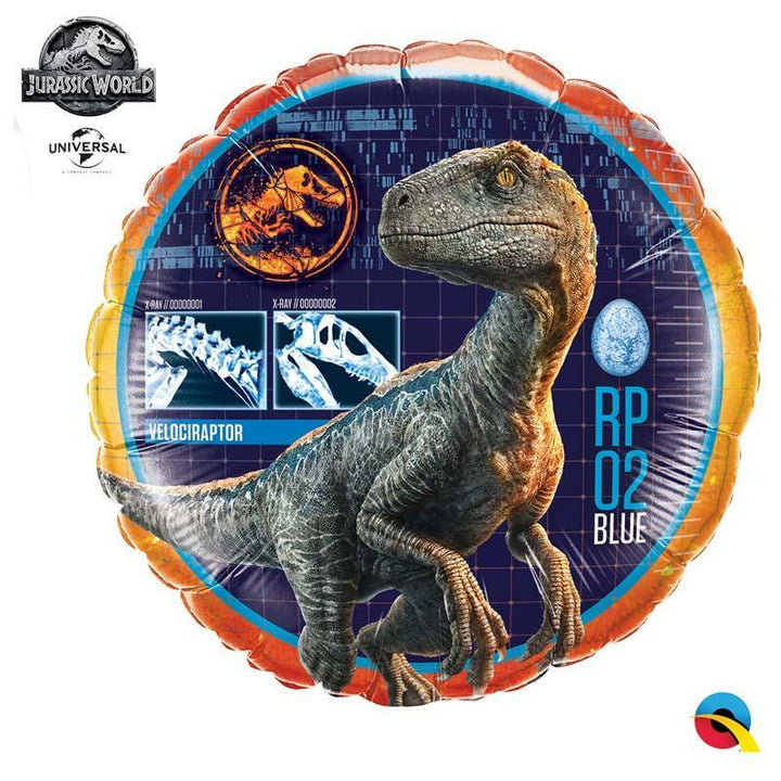 Ballon rond en aluminium Raptor Jurassic World™ 45 cm 18" Qualatex®,Farfouil en fÃªte,Ballons