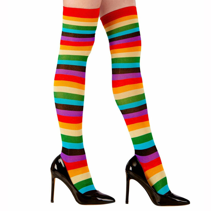 Bas / chaussettes de clown multicolores,Farfouil en fÃªte,Collants, bas, chaussettes, guêtres