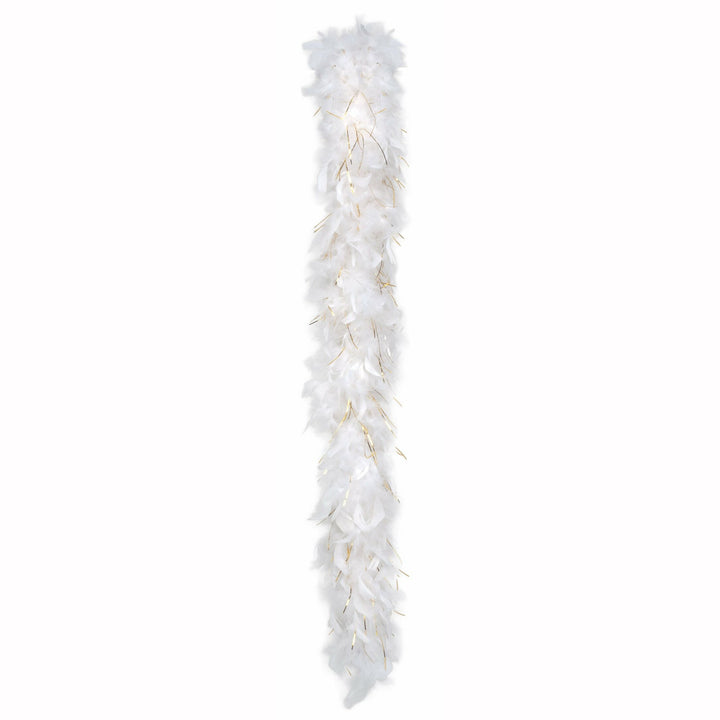 Boa luxe en plumes Blanc et or 1,80m 50 grs,Farfouil en fÃªte,Boas et plumes