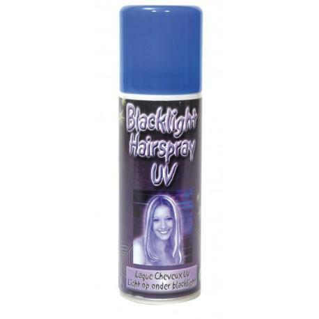 Bombe de laque pour cheveux UV blanc/bleu 125 ml,Farfouil en fÃªte,Coloration des cheveux