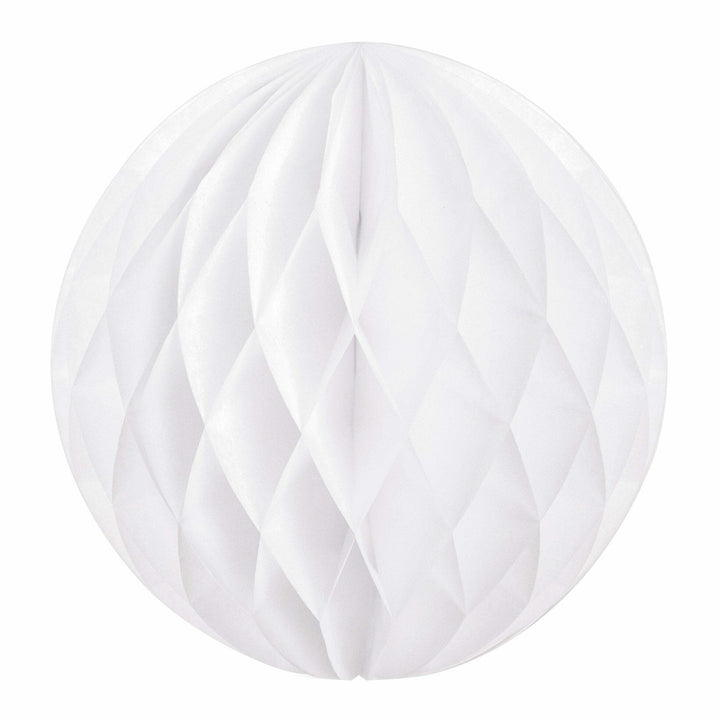 Boule alvéolée blanche 20 cm,Farfouil en fÃªte,Lampions, lanternes, boules alvéolés