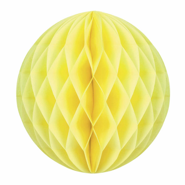 Boule alvéolée jaune 30 cm,Farfouil en fÃªte,Lampions, lanternes, boules alvéolés