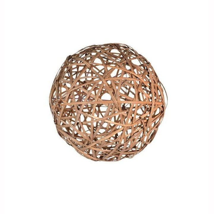 BOULE ROTIN FIBRE LARGE BRUN FONCE DIA 30CM,Farfouil en fÃªte,A definir