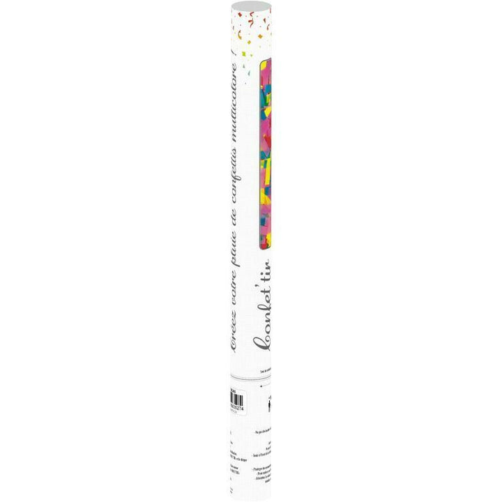 Canon à confettis 40 cm - rectangles multicolores,Farfouil en fÃªte,Cotillons, serpentins, sans gênes, confettis