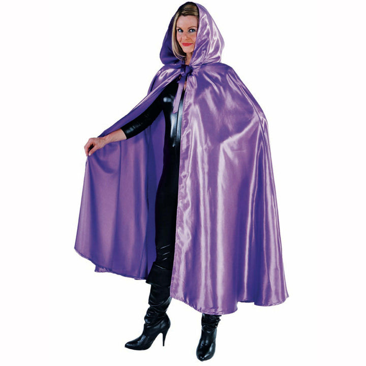 Cape adulte luxe en satin avec capuche - Violet,Farfouil en fÃªte,Cape