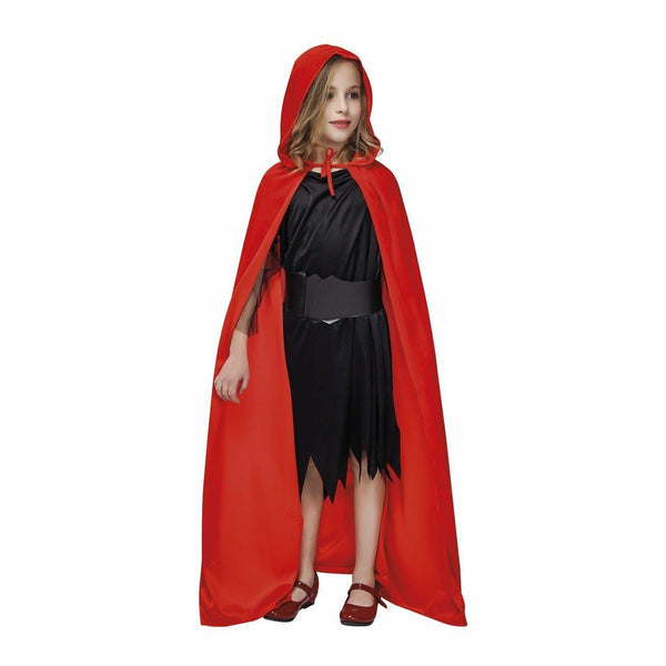 CAPE ENFANT ROUGE EN VELOURS AVEC CAPUCHE - 1M,Farfouil en fÃªte,Cape