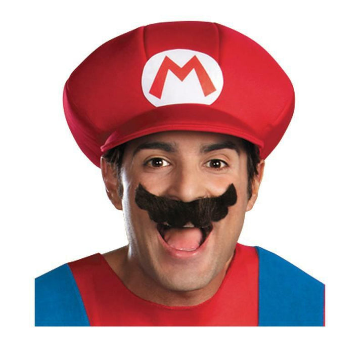 Casquette et moustache adulte Mario™,Farfouil en fÃªte,Chapeaux