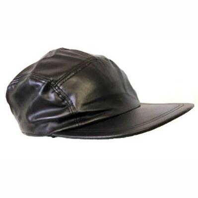 Casquette punk en simili-cuir noir,Farfouil en fÃªte,Chapeaux