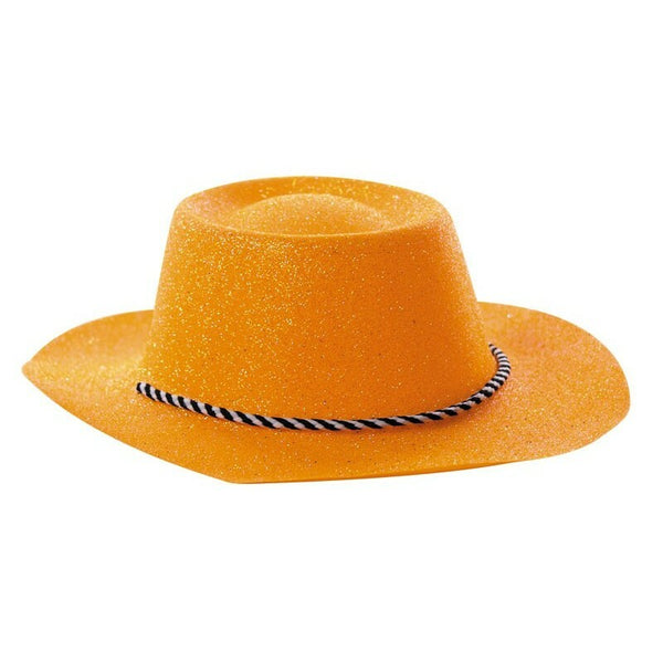 Chapeau Cowboy à paillettes 1er prix - Orange,Farfouil en fÃªte,Chapeaux