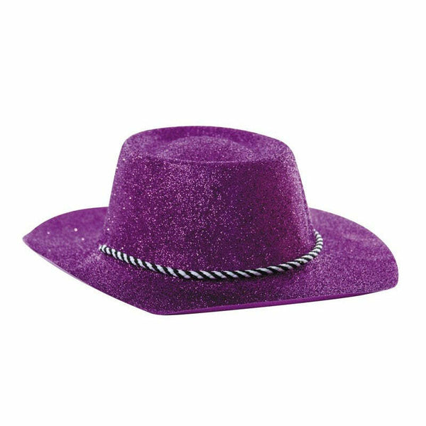 Chapeau Cowboy à paillettes 1er prix - Violet,Farfouil en fÃªte,Chapeaux