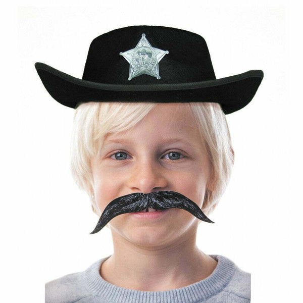 Chapeau enfant de cowboy shériff noir,Farfouil en fÃªte,Chapeaux