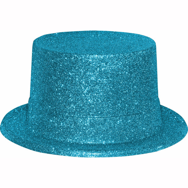Chapeau haut de forme à paillettes 1er prix - Turquoise,Farfouil en fÃªte,Chapeaux