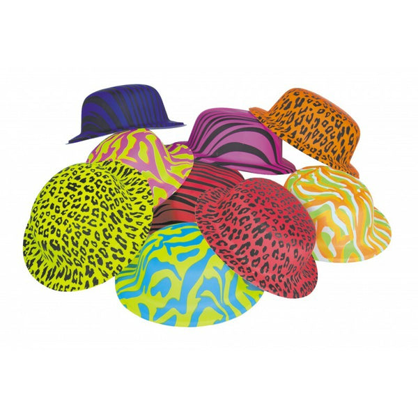 Chapeau melon fashion en plastique - couleurs aléatoires,Farfouil en fÃªte,Chapeaux