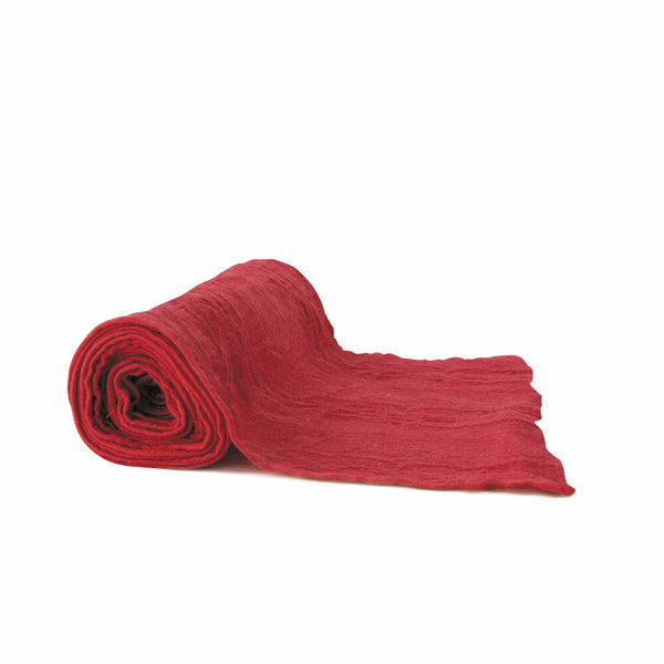Chemin de table en voile de coton rouge 300 x 30 cm,Farfouil en fÃªte,Chemins et sets de table