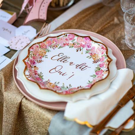 Chemin de table sequins rose gold. 3 m x 14 cm.