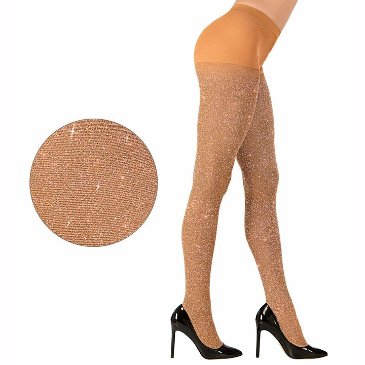 Collants adultes brillants effet paillettes Or,Farfouil en fÃªte,Collants, bas, chaussettes, guêtres