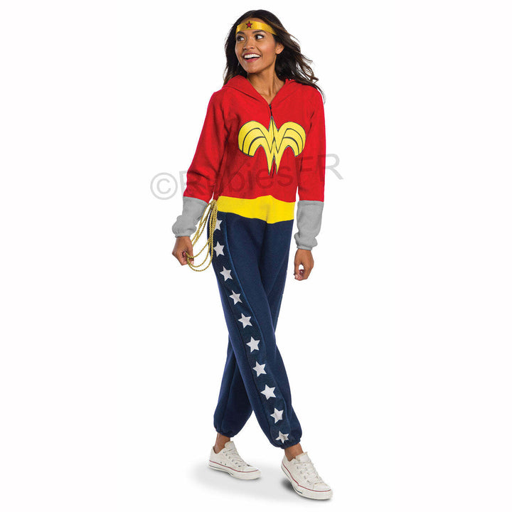 Combinaison pyjama adulte Wonder Woman™,Déguisements,Farfouil_en_fete