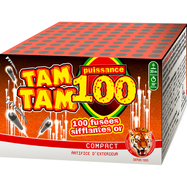 Compact Tam-Tam Puissance 100 fusées,Farfouil en fÃªte,Feux d'artifice et pétards