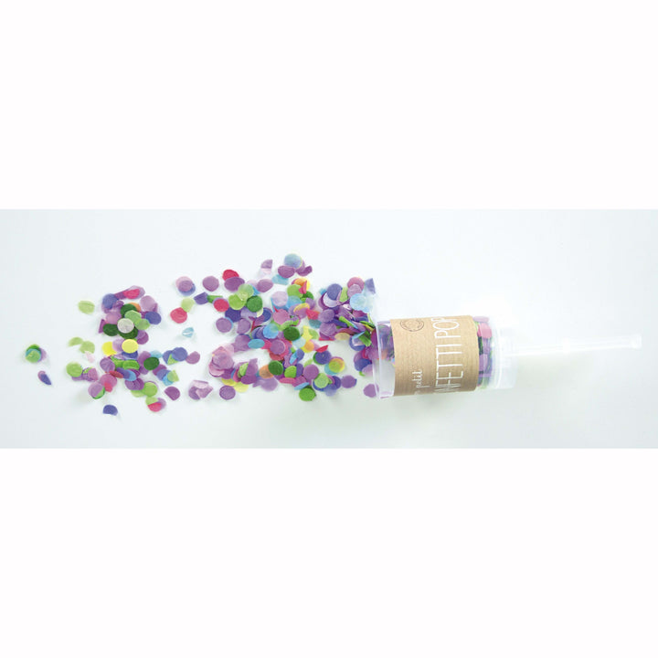 Confettis Pop - Canon à confettis multicolores 15 cm,Farfouil en fÃªte,Cotillons, serpentins, sans gênes, confettis