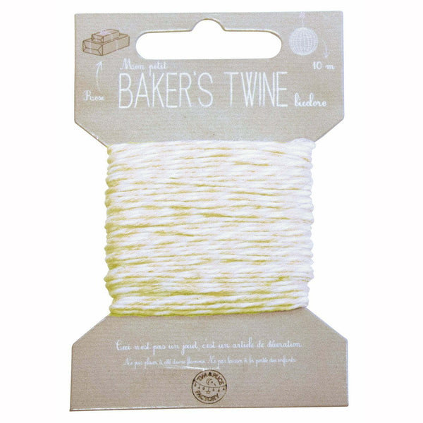 Cordelette jaune et blanche "Baker's Twine" 10m,Farfouil en fÃªte,Rubans, bolducs
