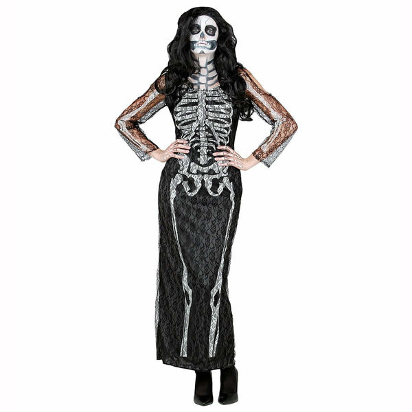 Costume adulte squelette dentelle femme,S,Farfouil en fÃªte,Déguisements