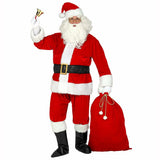 Deluxe American Santa Claus Costume in Velvet