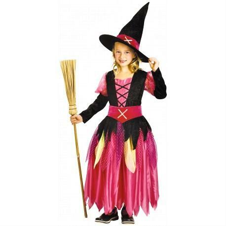 Costume enfant jolie petite sorcière rose,Farfouil en fÃªte,Déguisements