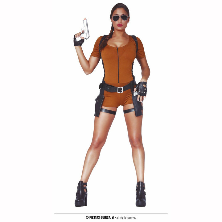 Costume femme aventurière Lara Croft,Farfouil en fÃªte,Déguisements