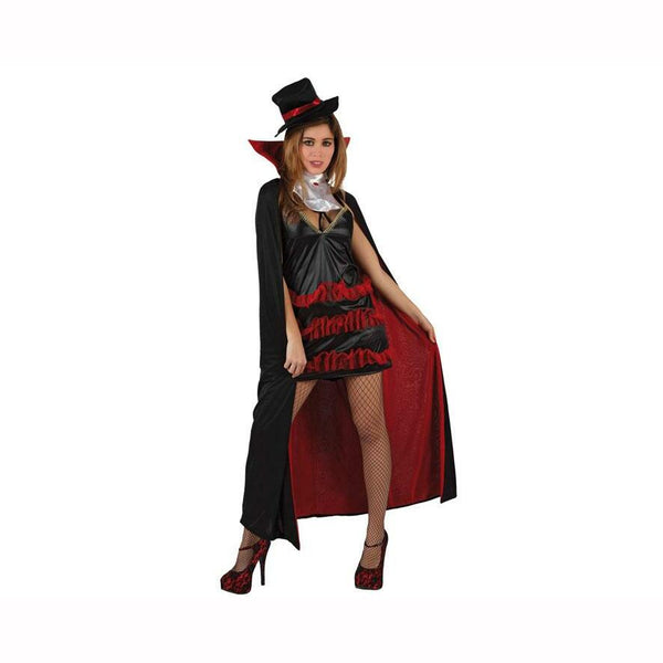 COSTUME FEMME VAMPIRE COURTE ROUGE /NOIR ATOSA,Farfouil en fÃªte,Déguisements