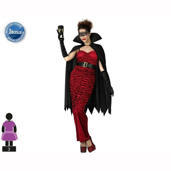 Costume femme vampire velours noir et rouge M/L,Farfouil en fÃªte,Déguisements