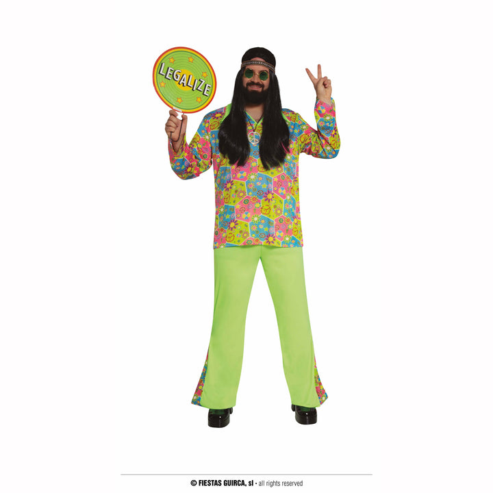 Costume hippie  hippie flower power homme,XL,Farfouil en fÃªte,Déguisements